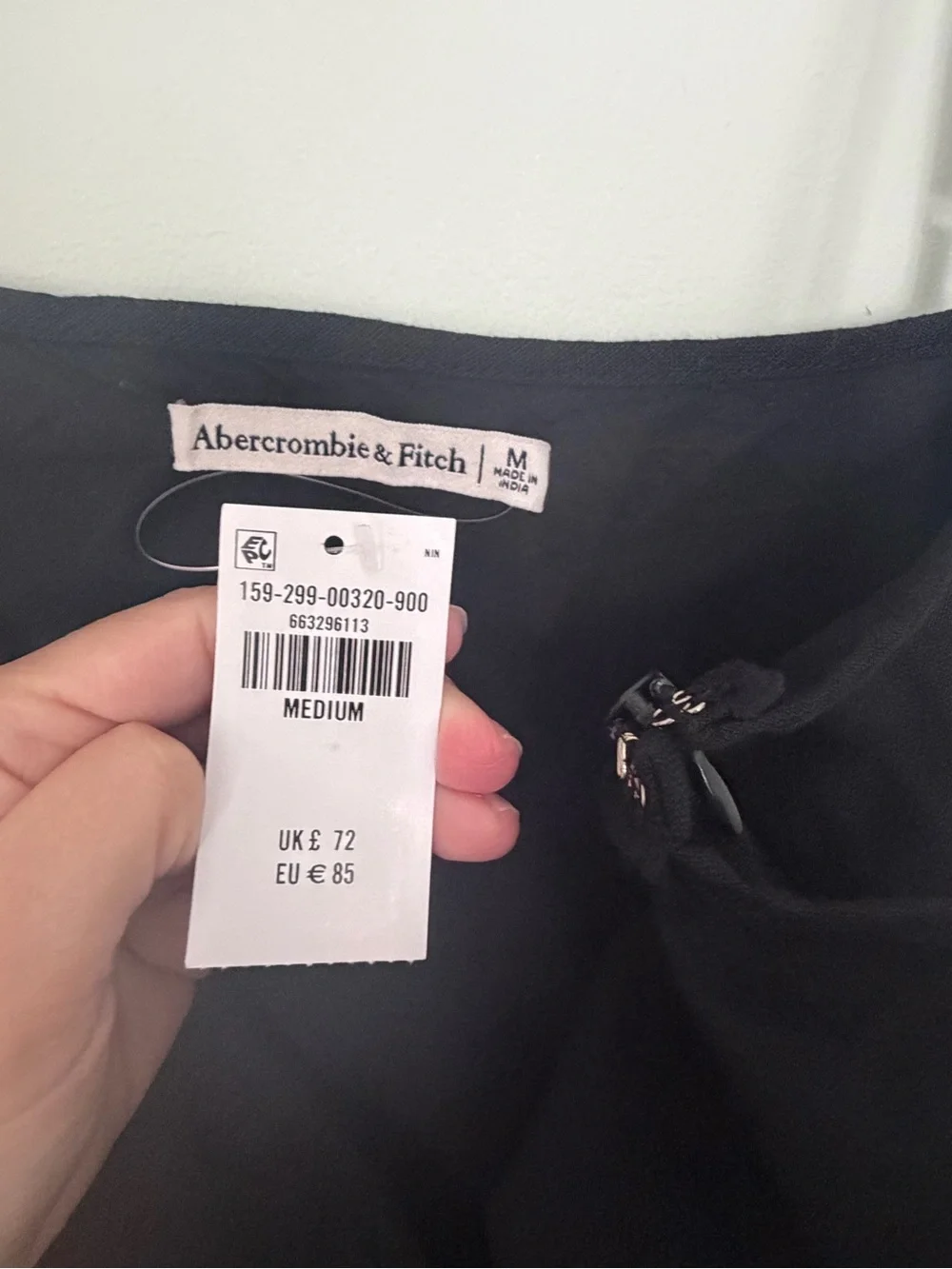 NWT The A&F Julia Slip Black Linen-Blend Midi Dress